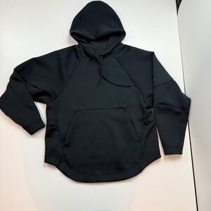 Nike Tech Fleece Pullover Hoodie Black Scuba Hood Raglan Sleeve Women Small